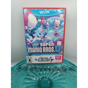 Super Mario Bros. U + Used Super Luigi U (Nintendo Wii U, 2013) No Manual Faded